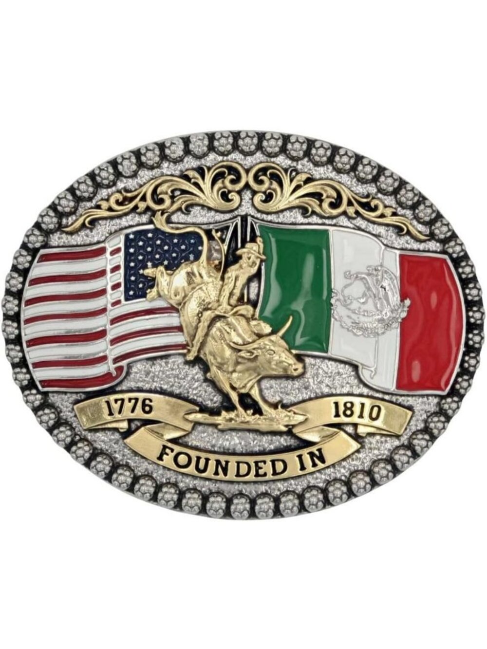 Western Attitude Belt Buckle | Montana Flag Series | Unique Cowboy Accessory